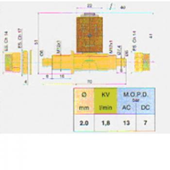 Magnetventil "CEME" Type 5535 - 42V - DC - Tülle beidseitig