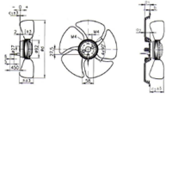 Ventilator 230V - Ø 250mm Langsamläufer (ebmpapst)